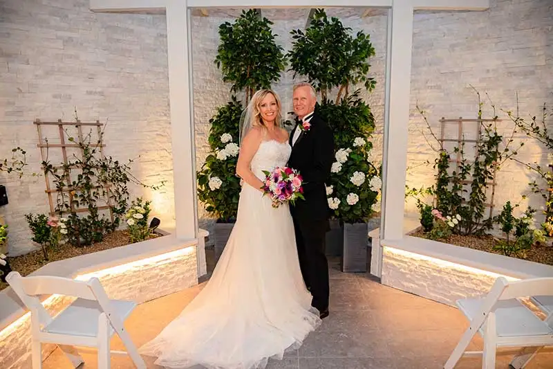 Garden Weddings at Bliss Wedding Chapel Courtyard